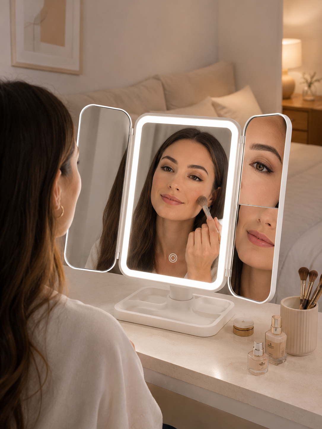 Miroir AURA™ – Éclairage Professionnel 360°